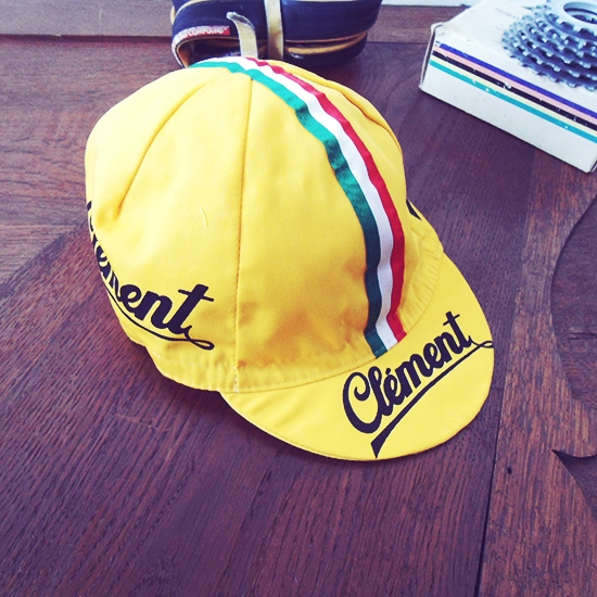 Clement wielrennen vintage koerspetje